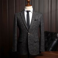 Setelan Pria satu kancing, modis ukuran besar & blazer santai