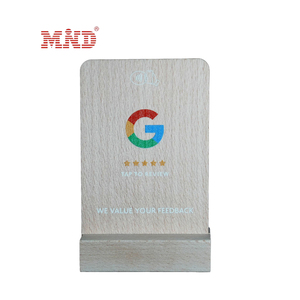 NFC Google xem xét hiển thị đứng tùy chỉnh bằng gỗ đứng trống mã QR - Product Image 2
