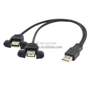 Verilere bölünmüş bir iki dişi kablo Usb kulak 1 vida delikleri ile sürükle <span class=keywords><strong>2</strong></span> sabit - Product Image 1