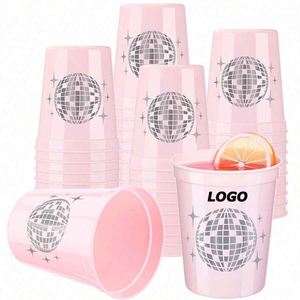 Vasos Promocionales para Despedida de Soltera, 16 oz, Duraderos, Reutilizables, de Plástico, con Impresión Serigráfica, para Fiestas con Temática Disco - Product Image 1