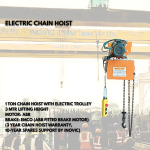 Nouvelle palan électrique à chaîne robuste de 1 tonne avec chariot |   Palans de levage industriels avec télécommande - Product Image 1