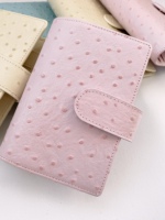 Agenda Macarons personnalisé Couleurs Autruche en cuir PU Classeur Journal Rechargeable Carnet Spirale Agenda Organisateur