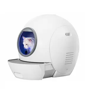 WIFI Smart Intelligent Cat WC APP Controle Anti Respingo Automatico Autolimpante Caixa de Areia Para Gatos Com UV