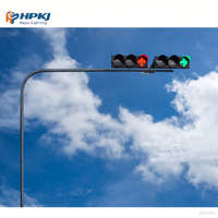 Feux de signalisation à LED pour l'extérieur en acier galvanisé Feux de circulation routiers transversaux pour la rue