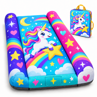 Lit de voyage gonflable pour enfants avec housse imprimée amovible, noyau d'air en PVC monobloc et sac de transport pour les collections de voyage personnalisées pour enfants