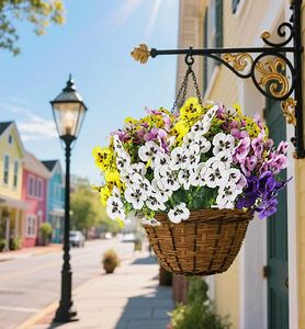 Venta al por Mayor de Ramo de Flores Artificiales de Anémona Pequeña de 9 Cabezas para Arreglos Fúnebres en Cementerios - Product Image 3