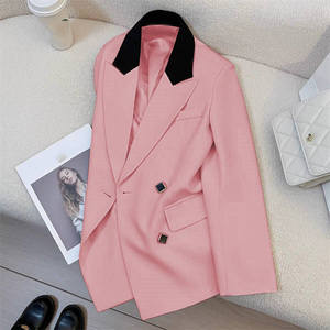Annshine Fashion - Chaqueta de Traje para Mujer, Estilo Formal, Cuello en V, Solapa, Botones, Bolsillos, para Primavera y Otoño - Product Image 4