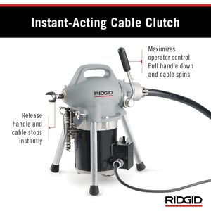 Ridgid Drain Cleaner Machine 1/6 Hp Motor Sectional For Drain Cleaning - Product Image 4