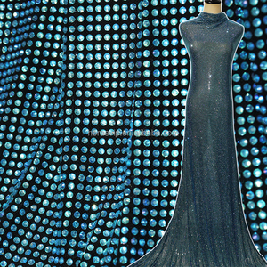 FB001 <span class=keywords><strong>Net</strong></span> tùy chỉnh hotfix Rhinestone Bling lưới vải tuyệt đẹp đầy đủ tinh thể vải cho sáng Ăn mặc - Product Image 4