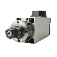 Moteur de broche refroidi par air HQD GDF46-18Z 2,2 kW ER20 avec roulement pour tour à bois, fraiseuse CNC, perceuse, routeur, machines-outils