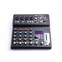 Console de mixage audio professionnelle GX-06 pour la maison, 6 voies, USB, Bluetooth, son surround, effet de réverbération, spectacles sur scène, performances live, métal