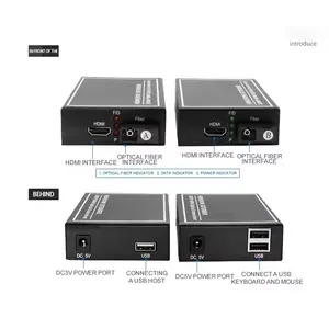 High Quality 1550NM HD USB 1920*1080 20KM Video Fiber Optical Transceiver KVM