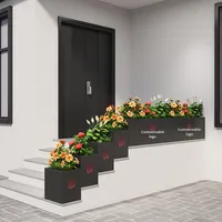 Jardinière Intégrée pour Plantation Extérieure – Vente en Gros – Acier Inoxydable – Clôture Extérieure, Balcon Intérieur, Aménagement Paysager, Ensemble Cour