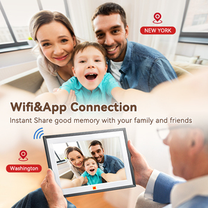 Oem nhà sản xuất của tùy chỉnh 10 inch Khung ảnh kỹ thuật số 32GB Wifi tùy chỉnh màn hình cảm ứng Máy nghe nhạc quảng cáo MP4 MP3 đồng hồ - Product Image 3