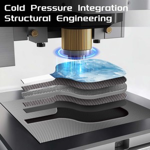 Noyau alvéolé thermoformé à bords scellés, mousse injectée, durable, certifié USAPA, surface rugueuse en fibre de carbone T700 pour le divertissement - Product Image 2