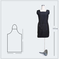 Tablier imperméable pour salon de coiffure, robe imperméable pour coupe de cheveux, tablier noir pour salon de coiffure, cape, logo personnalisé