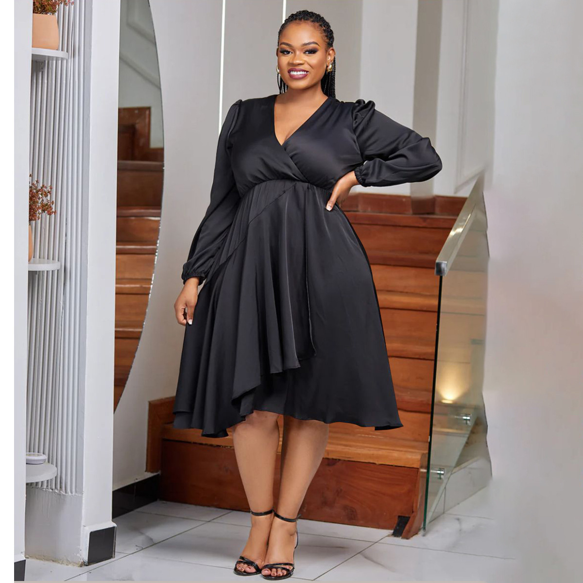 wedding guest dress large bust CICIDUDU Plus Size Off the Shoulder Long Sleeve Smocked Slit Cocktail Party Maxi Dress for Curvy Women Black at Amazon Women's Clothing store Large Bust Dresses - Bloomingdale's