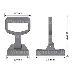 Elevador magnético permanente 50kg Capacidad de elevación Imán de elevación de placa de acero portátil - Product Image 2
