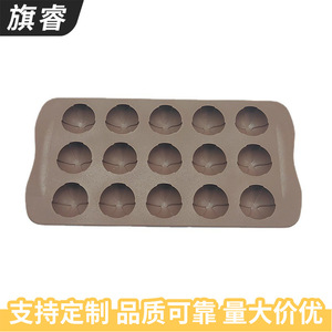 Silicone Chocolate Mold 12 Cavities Half Sphere Shape For Bakery Cake Decoration Brown Color - Product Image 4