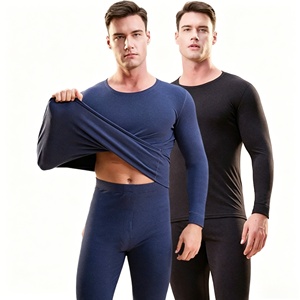 LANBAOSI Lot <span class=keywords><strong>de</strong></span> 2 <span class=keywords><strong>sous</strong></span>-vêtements thermiques pour homme, <span class=keywords><strong>sous</strong></span>-vêtements <span class=keywords><strong>de</strong></span> ski, couche <span class=keywords><strong>de</strong></span> base fonctionnelle à manches longues, football, hiver chaud, spandex/polyester - Product Image 2