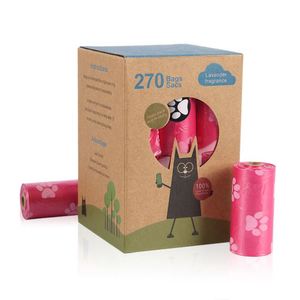Bolsas para excrementos de perro duraderas y a prueba de fugas, personalizadas con impresión, 18 rollos, suministros para perros, venta al por mayor - Product Image 1