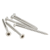 Vis à plancher Torx en acier inoxydable Six lobes M8 M10 #8 #9 # Tête fraisée plate de sécurité autotaraudeuse en bois noir