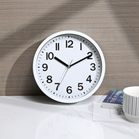 Horloge murale analogique à aiguilles en quartz, simple face, en plastique, style Art Déco traditionnel, antique, promotion publicitaire, cadeau