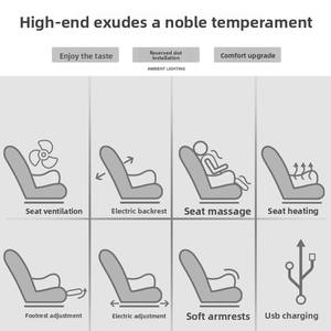 Sièges électriques de la deuxième rangée centrale pour Ford Explorer OLIVER, avec ventilation, chauffage et massage, pour modification et mise à niveau de sièges aviation - Product Image 5
