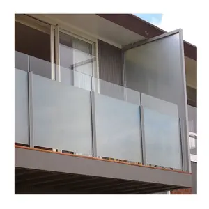 Kaca tempered bening 12mm tahan panas, kaca balkon tahan api keselamatan cetak laminasi tangguh Harga untuk bangunan