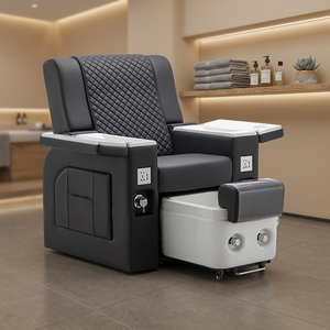 Chaise de pédicure haut de gamme avec bain de pieds massant et mobilier de salon de manucure de luxe - Product Image 1