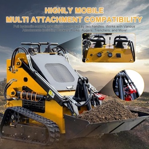 Mini Skid Steer <b>Loader</b> With High Lift Capacity For Earthmoving Hydraulic Skid Steer <b>Loader</b> Attachment Ready For Excavation Work - Product Image 5