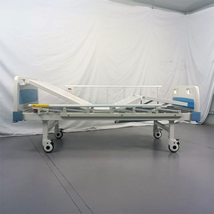 Лучшая цена стальная рама ABS изголовье ручной больничной койки с запираемыми колесами - Product Image 6