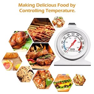 Termômetro de Forno em Aço Inoxidável à Prova d'Água OEM com Mostrador e Gancho para Uso em Forno e Churrasco, Faixa de 150-600F - Product Image 6