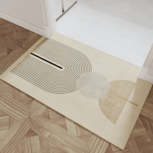Tapis de porte TPE rectangulaire à motif géométrique antidérapant pour usage domestique Printemps 2024 - Product Image 4
