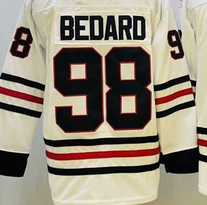 准备发货芝加哥康纳·贝达德黑色最佳质量缝制冰球运动衫 - Product Image 3