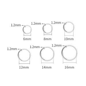 Anneau de nez en acier inoxydable torsadé, design en spirale, bijoux de piercing sans soudure pour un usage quotidien - Product Image 3