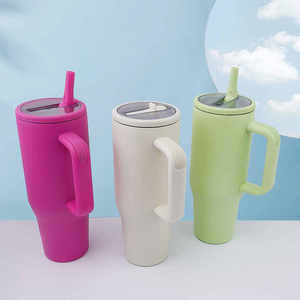 40 oz a prova di perdite Flip paglia Tumbler all'ingrosso alla rinfusa tazza termica in acciaio inox tazza da caffè Tumbler con manico per il campeggio - Product Image 4