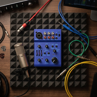 Console de mixage audio 3 canaux avec interface USB, préamplificateur de microphone et alimentation fantôme 48V MS302EBT