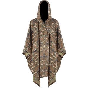 Poncho de lluvia de camuflaje personalizado al por mayor para hombres adultos chubasquero táctico impermeable - Product Image 2