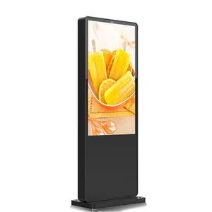 Son açık alüminyum panel soğutma LCD ekran ekran 4K HD reklam makinesi dijital tabela 3000 nits Totem kiosk