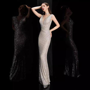 Yeni varış resmi balo akşam balo doğal bel anti-statik nefes kat uzunluk elbise - Product Image 4