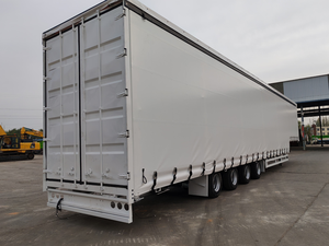 Semi-remorque à rideaux latéraux personnalisable de 120 m³ à 130 m³ pour le transport de marchandises, fourgon sec, 3 essieux, 4 essieux, 5 essieux - Product Image 2