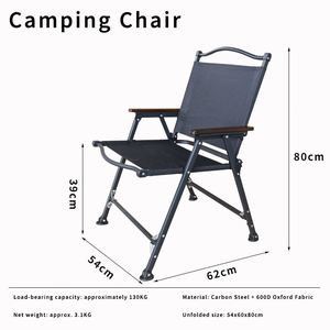 Chaise de camping pliable de plein air surdimensionnée au design moderne - Product Image 2
