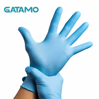 BG1 gants en nitrile sans poudre pas cher gants d'examen en nitrile bleu 100 pièces épaissir les gants d'examen en nitrile pur