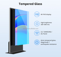 Sistema de Señalización Digital y Pantalla LCD para Ventanas, Tótems y Kioscos de 55 Pulgadas, Equipo de Reproducción de Publicidad para Interiores