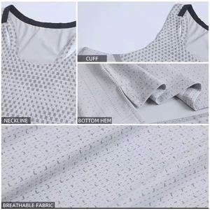 Custom Logo Plus Size Men's Casual Knitted Spandex/Cotton Crew Neck <b>Running</b> <b>Singlet</b> Quick Dry Breathable Tank Top Fitness - Product Image 4