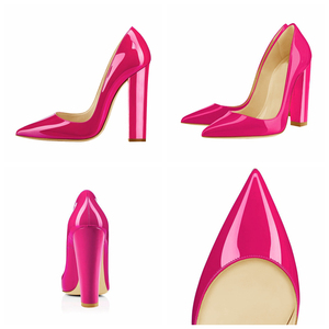 Escarpins à talons épais <span class=keywords><strong>bloc</strong></span> et bout pointu, chaussures de soirée pour femmes, collection - Product Image 4