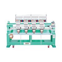 Machine à broder industrielle multifonction FEIYA 1204 à 4 têtes et 12 aiguilles pour casquettes, chapeaux, vêtements plats, broderie informatisée