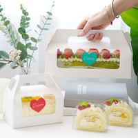 Boîtes en papier kraft pour gâteau de mariage avec impression de logo personnalisé Boîtes d'emballage de cadeaux d'anniversaire pour cupcakes bonbons biscuits avec poignée
