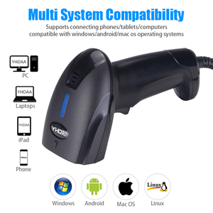Yhdaa 2D omni-directional tầm xa QR Mã máy quét có dây surperemaket Máy quét mã vạch - Product Image 3